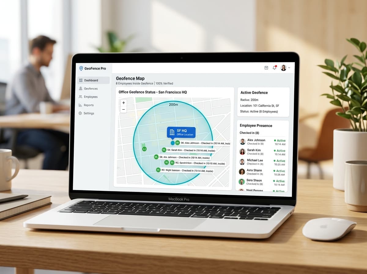 Location Verification — Geofence Map Dashboard